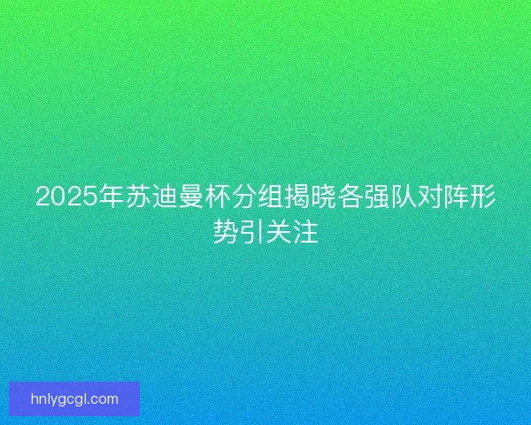 2025年苏迪曼杯分组揭晓各强队对阵形势引关注